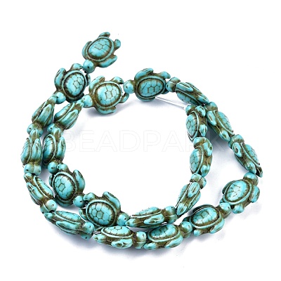 Dyed Synthetic Turquoise Beads Strands G-M152-10-B-1