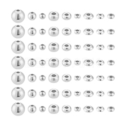 60Pcs 9 Styles 925 Sterling Silver Beads STER-PH0003-29-1