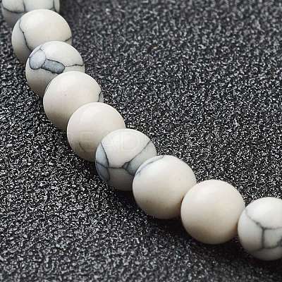 Synthetic Howlite Beaded Stretch Bracelets BJEW-A117-A-10-1