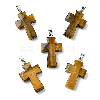 Natural Tiger Eye Pendants GG-K002-11N-1
