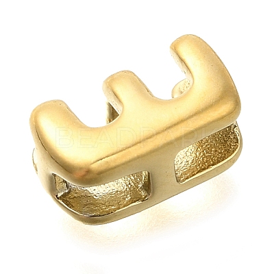 Ion Plating(IP) 304 Stainless Steel Slide Charms STAS-B075-37G-E-1