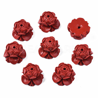 Lotus Cinnabar Beads X-CARL-Q004-83-1