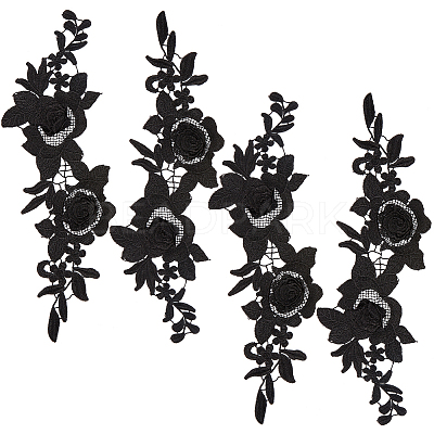 Flower Shape Computerized Embroidery Water Soluble Appliques FIND-WH0136-56-1