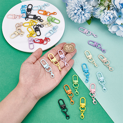 30Pcs Baking Paint Alloy Screw Clasps FIND-NB0006-10-1