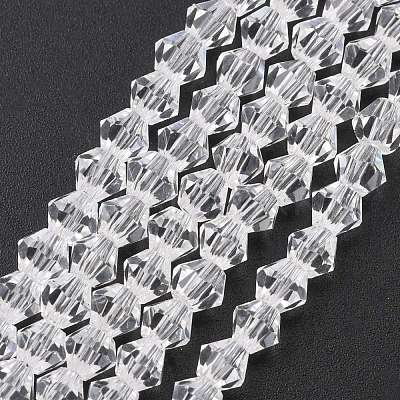 Imitate Austrian Crystal Bicone Glass Beads Strands X-GLAA-F029-4x4mm-13-1