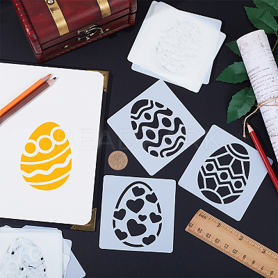 Easter PET Plastic Hollow Out Drawing Painting Stencils Templates DIY-WH0349-107-1