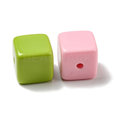 Opaque Acrylic Beads X-PACR-C006-24-1