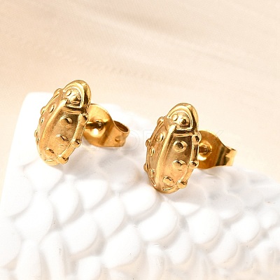 304 Stainless Steel Stud Earrings for Women EJEW-K243-16G-1