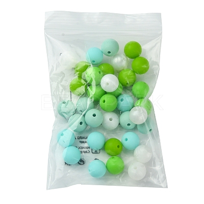 35Pcs Food Grade Eco-Friendly Silicone Focal Beads SIL-FS0001-22F-1
