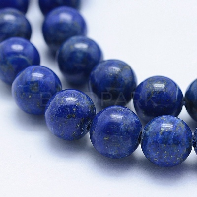 Natural Lapis Lazuli Beads Strands G-P342-01-8mm-AB-1