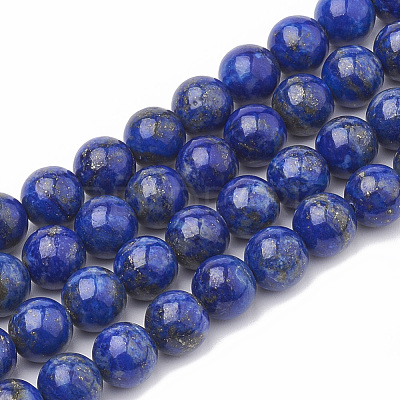 Natural Lapis Lazuli Beads Strands X-G-S333-6mm-013-1