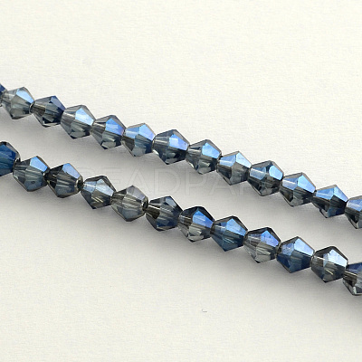 Electroplate Glass Bead Strands EGLA-R094-4mm-13-1