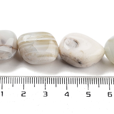 Natural Striped Agate/Banded Agate Beads Strands G-Z061-A02-01-1