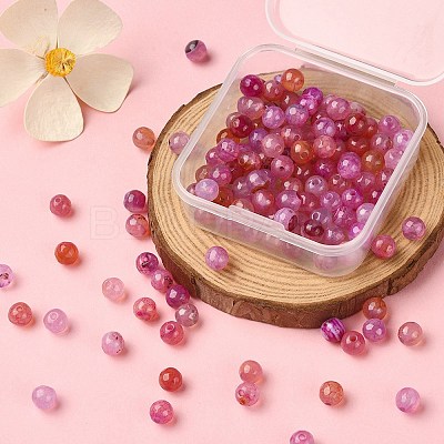 130Pcs Dyed Natural Multi-Color Agate Beads Strands G-YW0001-29C-1
