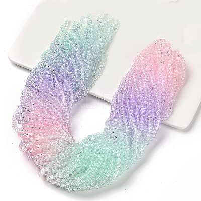 Transparent Painted Glass Beads Strands DGLA-A034-T3mm-A23-1
