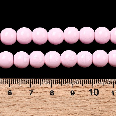 Painted Glass Bead Strands DGLA-S071-8mm-B2-1