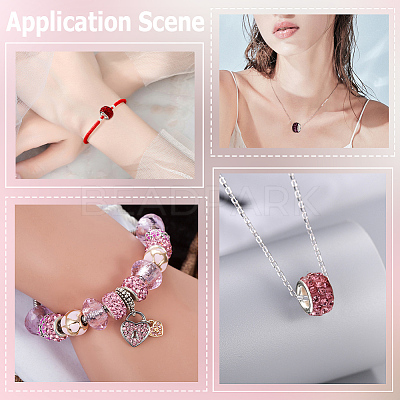 120Pcs 3 Colors Polymer Clay Rhinestone European Large Hole Beads with Silver Color Plated Brass Cores FPDL-LT0001-01B-1