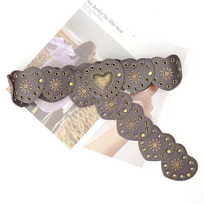 Vintage Alloy with Imitation Leather Chain Belts FS-WG26C2E-01-1