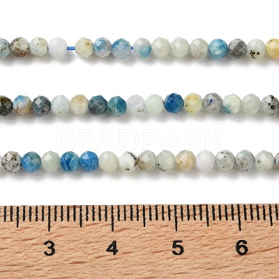 Natural Blue Azurite Beads Strands GG-CBAE031-A03-3mm-1