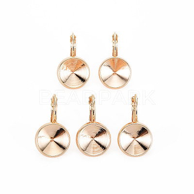 Brass Leverback Earring Findings KK-N186-49-1