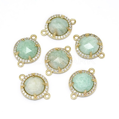 Natural Amazonite Links connectors G-E526-34E-1