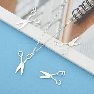 Brass Scissor Pendants KK-BB11623-1