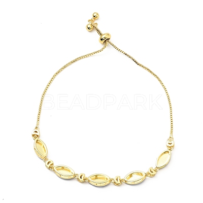 Clear Cubic Zirconia & Enamel Horse Eye Links Slider Bracelet BJEW-A127-01G-1