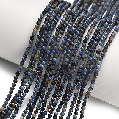 Natural Dumortierite Beads Strands G-Z116-A26-2mm-1