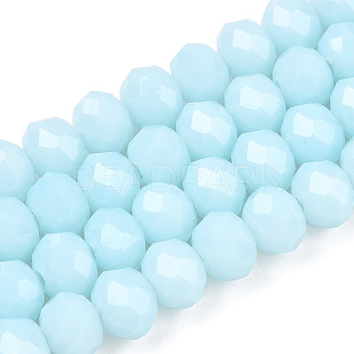 Opaque Solid Color Glass Beads Strands EGLA-A034-P4mm-D06-1