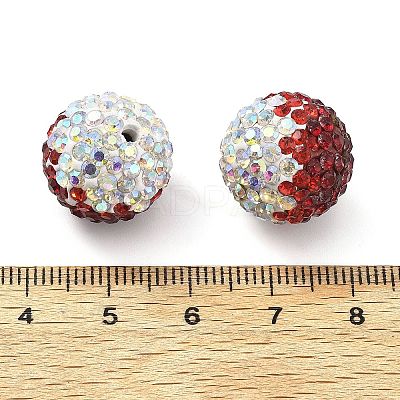 Gradient Color Design Polymer Clay Rhinestone Beads LS-CLAY-NH0001-03E-1