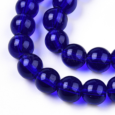Transparent Glass Beads Strands GLAA-T032-T6mm-15-1