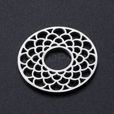 Tarnish Resistant 201 Stainless Steel Filigree Joiners Links STAS-S105-JN918-1-1