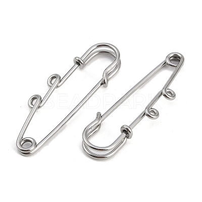 304 Stainless Steel Safety Pins Brooch Findings STAS-K252-05A-P-1