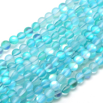 Synthetic Moonstone Beads Strands X-G-F142-8mm-03-1
