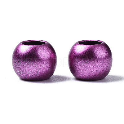 Matte Spray Painted Acrylic European Beads ACRP-TD001-03A-05-1