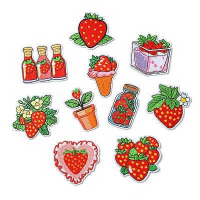 21Pcs 21 Styles Polyester Thread & Non-woven Fabric Iron on Patches DIY-CJ0003-13-1