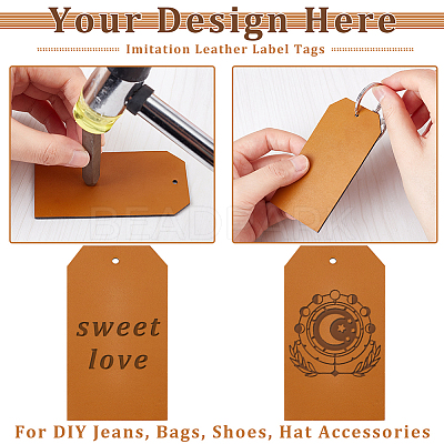 Imitation Leather Tags AJEW-WH0330-02A-1