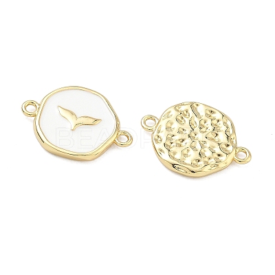 Ocean Brass Enamel Connector Charms KK-C251-05G-01A-1