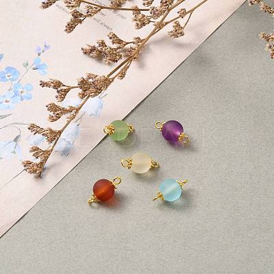 Transparent Frosted Glass Links PALLOY-JF00517-1