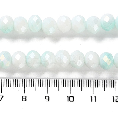Electroplate Glass Beads Strands LAMP-S068-02G-1