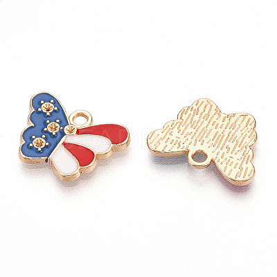 Alloy Enamel Pendant Rhinestone Settings ENAM-T020-98-1