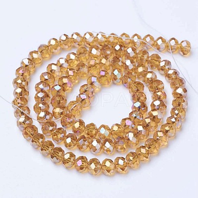 Electroplate Glass Beads Strands EGLA-A034-T8mm-B05-1