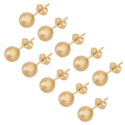 304 Stainless Steel Ear Studs EJEW-UN0001-12-8mm-1