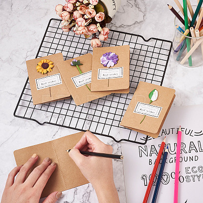 32Pcs 4 Colors Paper Cards DIY-KS0001-15-1