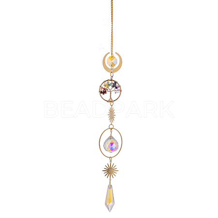 Glass Teardrop/Cone Pendant Decoration WG33785-02-1