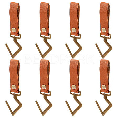 PU Leather Hook Hangers HJEW-WH0028-91A-1