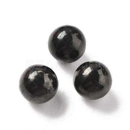 Natural Shungite Sphere Beads G-F675-01-A-1