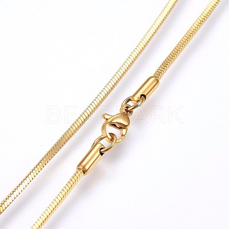 304 Stainless Steel Snake Chain Necklaces X-MAK-L015-03C-1