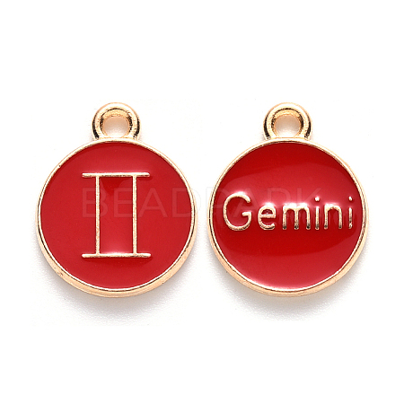 Alloy Enamel Pendants ENAM-S124-01A-07I-1