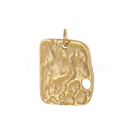 Textured 304 Stainless Steel Pendants STAS-OY005-71G-1